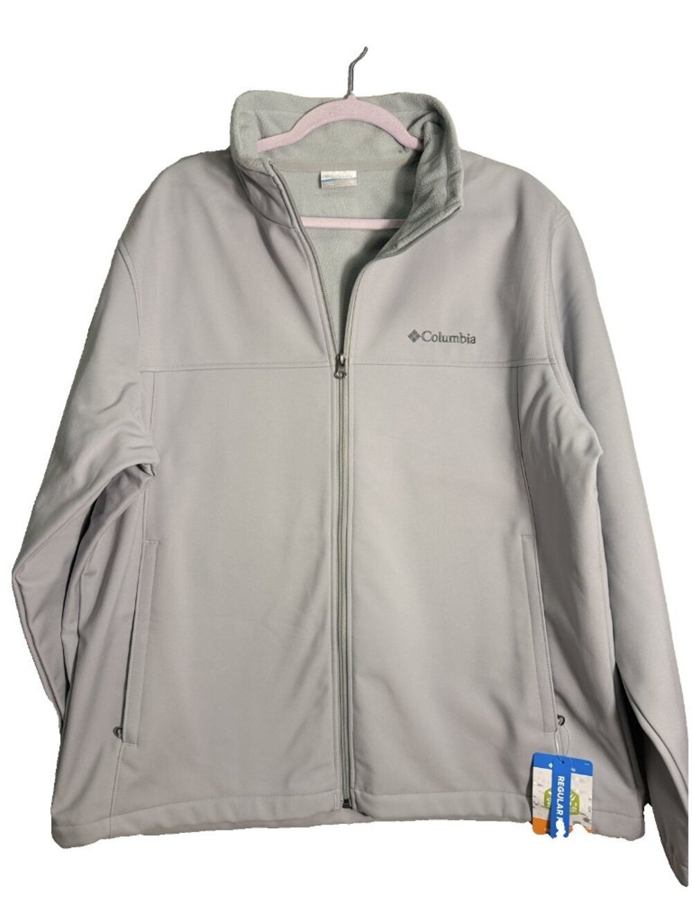 Columbia Bowen Lake II Softshell Jacket Light Gray Men's XL NWT